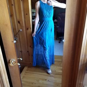 Jessica Simpson Teal Lace Formal Dress